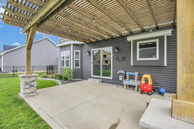 1407 Winterberry Rd, Savoy, IL 61874 - view of patio featuring a pergola
