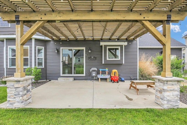 1407 Winterberry Rd, Savoy, IL 61874 - view of patio with a pergola