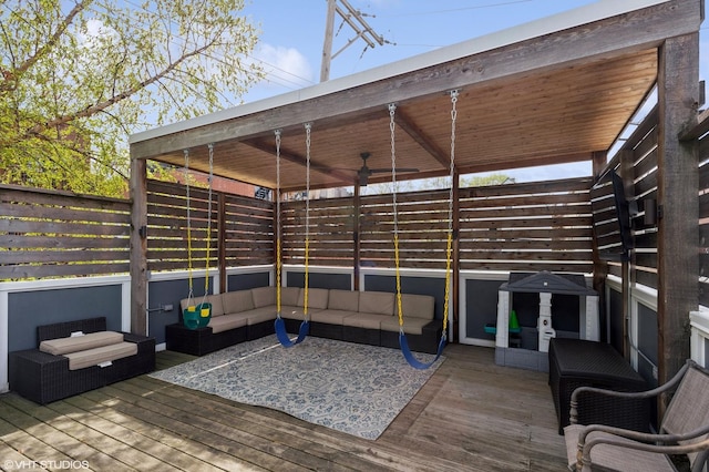 3414 N Bell Ave, Chicago, IL 60618 - deck featuring an outdoor hangout area