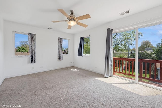 877 Hollywood Ave, Des Plaines, IL 60016 - empty room featuring baseboards, carpet, and a ceiling fan