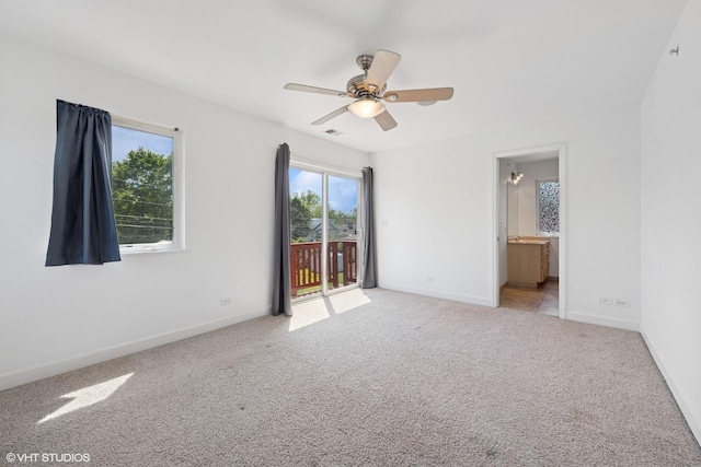 877 Hollywood Ave, Des Plaines, IL 60016 - spare room featuring plenty of natural light, light carpet, and ceiling fan
