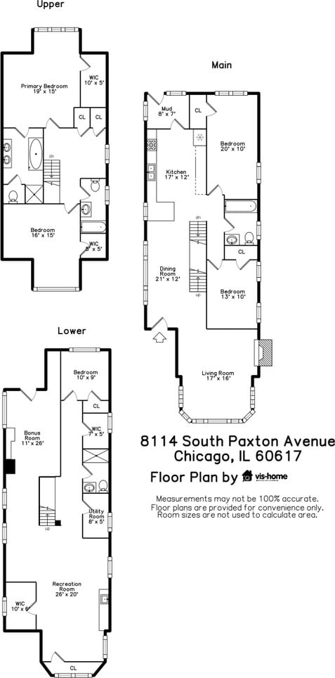 8114 S Paxton Ave, Chicago, IL 60617 - property floor plan