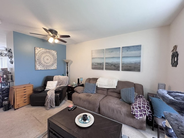 756 Lambert Ln, Bartlett, IL 60103 - living room with carpet and a ceiling fan