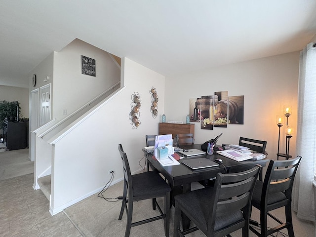 756 Lambert Ln, Bartlett, IL 60103 - dining room featuring stairs and light colored carpet