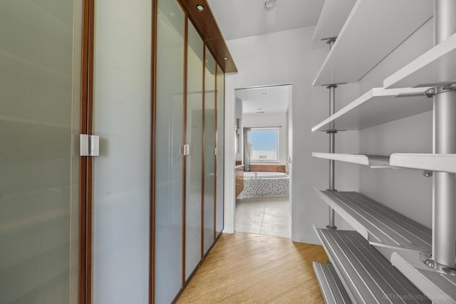 1322 N Clybourn Ave Unit 4S, Chicago, IL 60610 - corridor with light wood-style floors