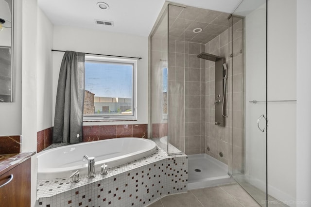 1322 N Clybourn Ave Unit 4S, Chicago, IL 60610 - full bath with a bath, a shower stall, tile patterned flooring, and vanity
