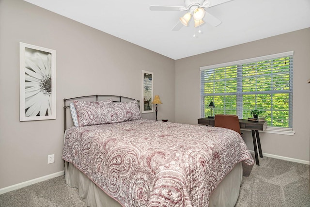 633 Salem Cir, Oswego, IL 60543 - bedroom featuring carpet floors, baseboards, and ceiling fan