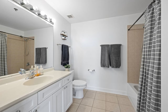 1529 S State St Unit 13G, Chicago, IL 60605 - full bathroom with tile patterned flooring, vanity, shower / bathtub combination with curtain, and toilet