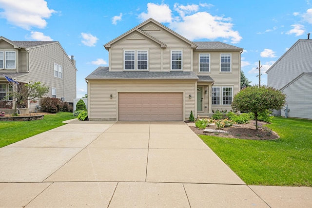 15905 Rolland Dr, Manhattan, IL 60442 - traditional-style home featuring a front yard, an attached garage, and concrete driveway