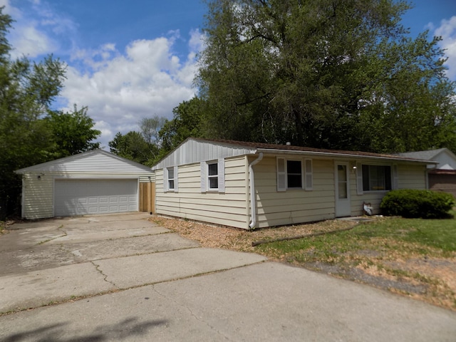 7818 Mildred Rd, Machesney Park, IL 61115 - single story home with a garage and an outbuilding