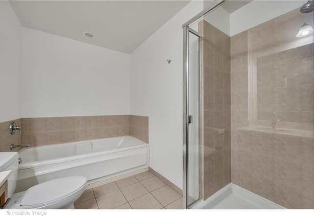 1250 S Michigan Ave Unit 702, Chicago, IL 60605 - full bath with a bath, tile patterned flooring, vanity, a stall shower, and toilet