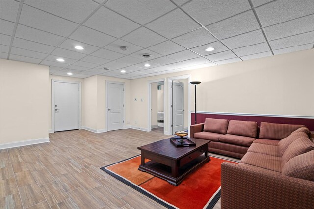 15629 W 139th St, Homer Glen, IL 60491 - living room featuring recessed lighting, wood finished floors, and baseboards