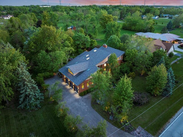 15629 W 139th St, Homer Glen, IL 60491 - aerial view at dusk of a view of trees