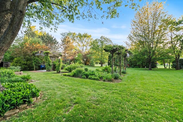 15629 W 139th St, Homer Glen, IL 60491 - view of grassy yard with view of wooded area