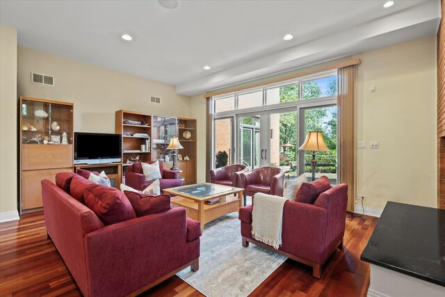 15629 W 139th St, Homer Glen, IL 60491 - living room featuring wood finished floors, recessed lighting, and baseboards