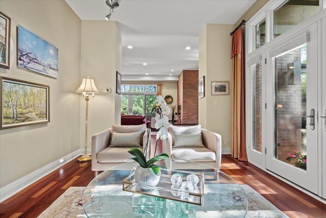 15629 W 139th St, Homer Glen, IL 60491 - living room featuring wood finished floors, baseboards, and recessed lighting