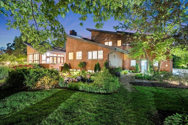 15629 W 139th St, Homer Glen, IL 60491 - rear view of house with a chimney and a yard