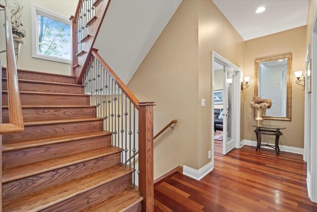 15629 W 139th St, Homer Glen, IL 60491 - staircase featuring wood finished floors, baseboards, and recessed lighting