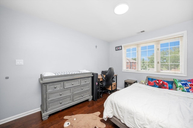 8771 Waterfront Dr Unit 3A, Palos Hills, IL 60465 - bedroom with dark wood-type flooring and baseboards