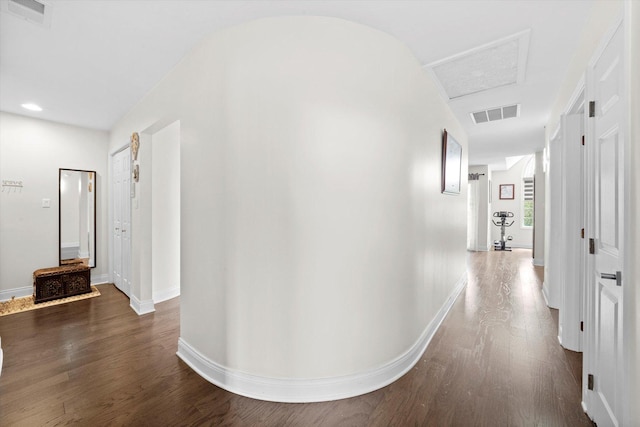 8771 Waterfront Dr Unit 3A, Palos Hills, IL 60465 - hall with dark wood-style floors and baseboards