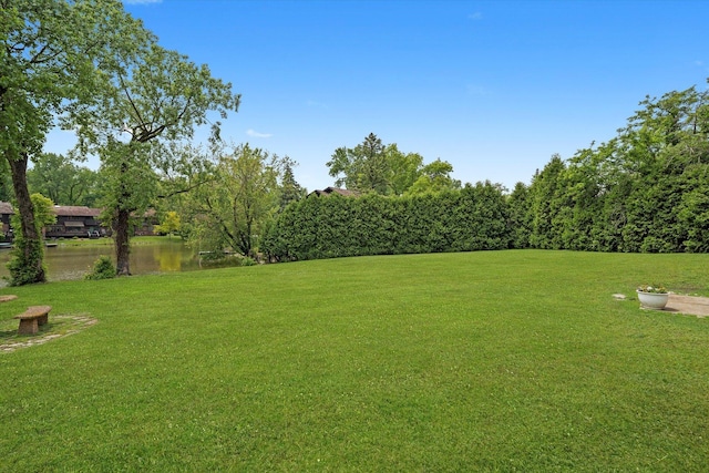 8771 Waterfront Dr Unit 3A, Palos Hills, IL 60465 - view of grassy yard with a water view