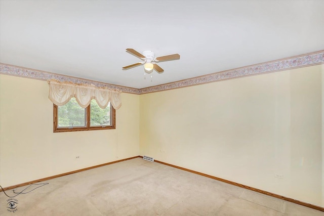 16560 Currant Ave, Tinley Park, IL 60487 - empty room with baseboards, ceiling fan, and light carpet