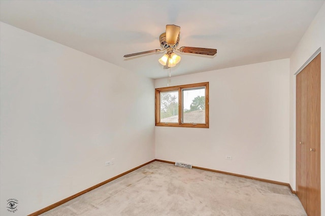 16560 Currant Ave, Tinley Park, IL 60487 - unfurnished bedroom featuring baseboards, light colored carpet, a closet, and ceiling fan