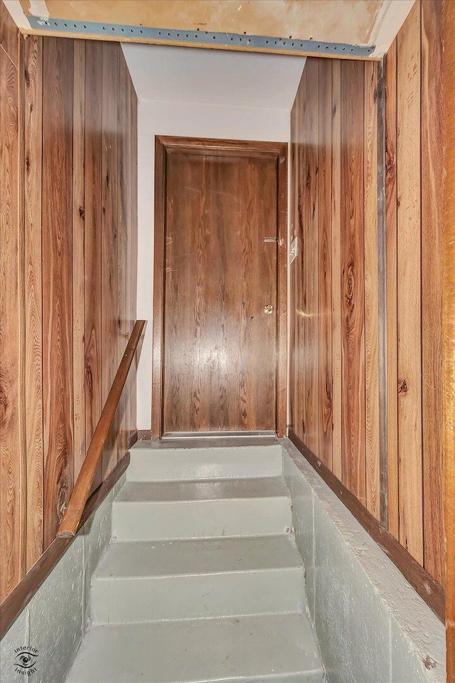 16560 Currant Ave, Tinley Park, IL 60487 - stairs featuring wooden walls