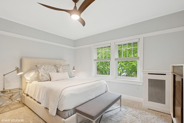 310 Fairview Ave, Winnetka, IL 60093 - carpeted bedroom with baseboards and a ceiling fan
