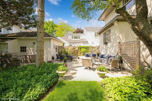 310 Fairview Ave, Winnetka, IL 60093 - view of yard featuring outdoor lounge area and a patio