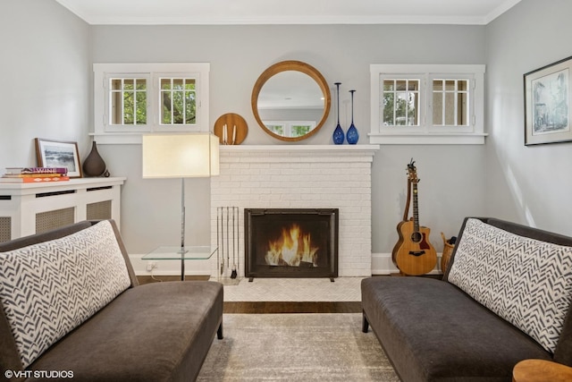 310 Fairview Ave, Winnetka, IL 60093 - sitting room with a fireplace and crown molding