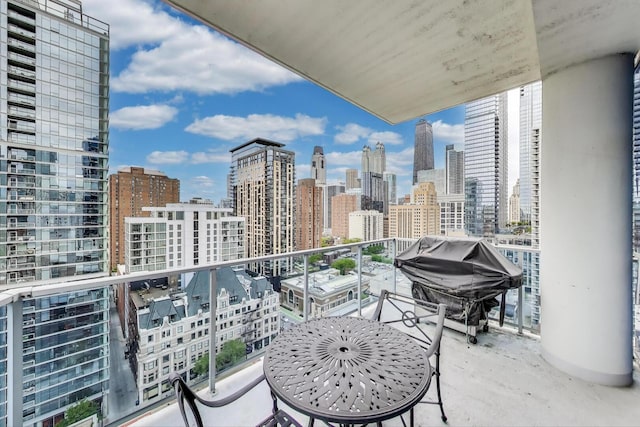 110 W Superior St Unit 1703, Chicago, IL 60654 - balcony featuring grilling area and a view of skyline