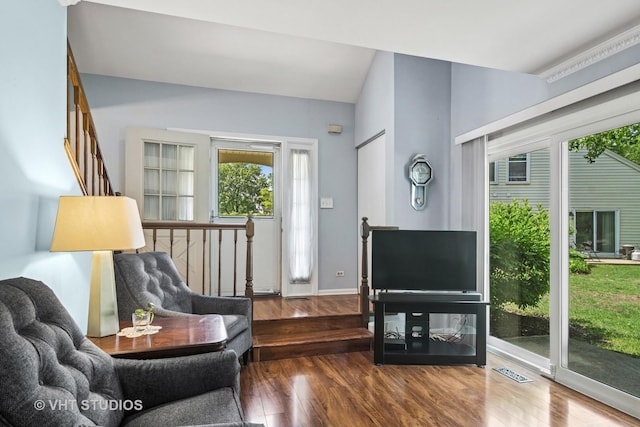 303 College Xing, Rolling Meadows, IL 60008 - living area featuring wood finished floors and stairway