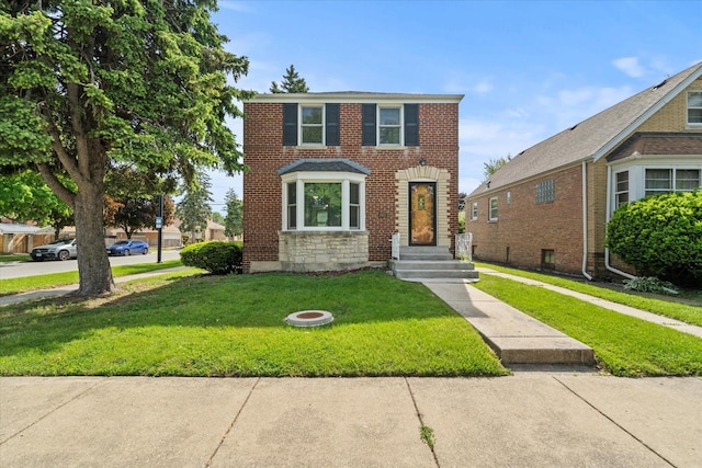 3601 S 57th Ct, Cicero, IL 60804 - view of front of home with a front yard and brick siding