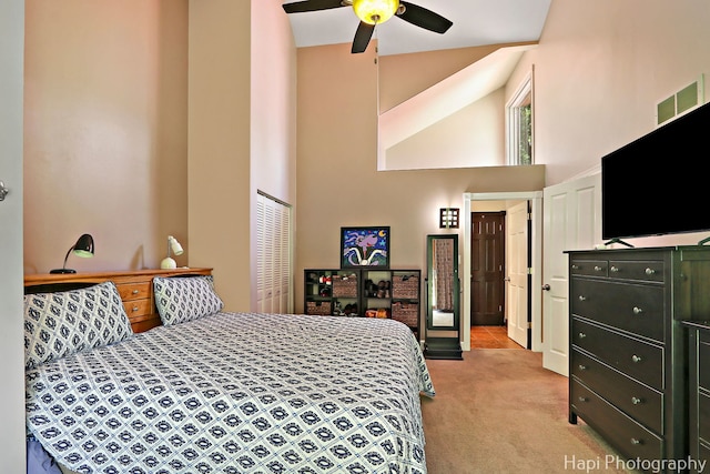 1504 N Denali Trl, Mchenry, IL 60050 - bedroom featuring light carpet and a towering ceiling