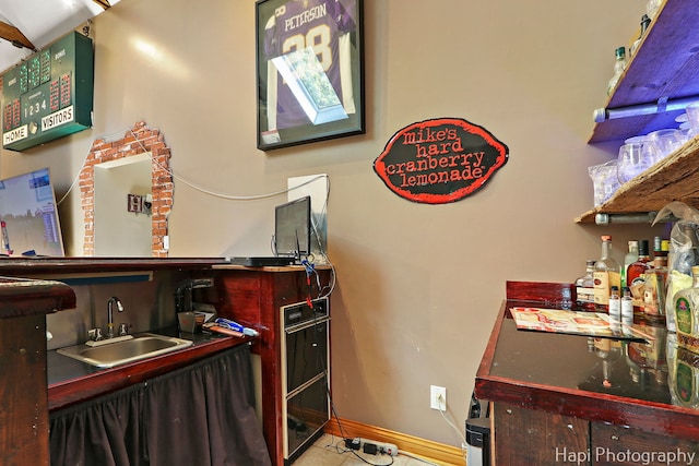 1504 N Denali Trl, Mchenry, IL 60050 - tiled office featuring wet bar and baseboards
