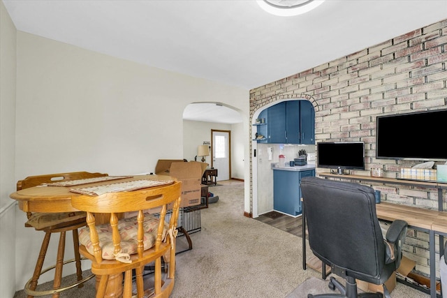 308 W Spruce St, Paxton, IL 60957 - carpeted office space with arched walkways