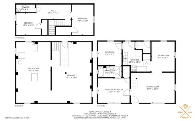 308 W Spruce St, Paxton, IL 60957 - room layout