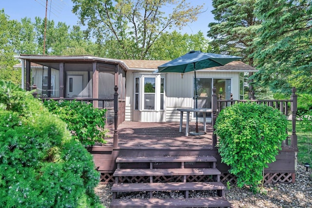 75 Largemouth Ln, Wilmington, IL 60481 - deck featuring a sunroom