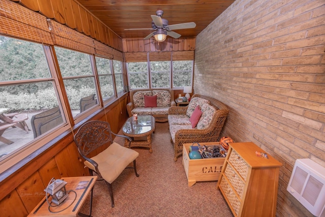 405 Farmington Ave, Joliet, IL 60435 - sunroom / solarium with ceiling fan and an outdoor living space