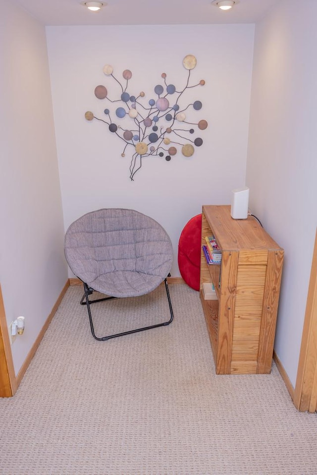 405 Farmington Ave, Joliet, IL 60435 - sitting room featuring carpet floors and baseboards