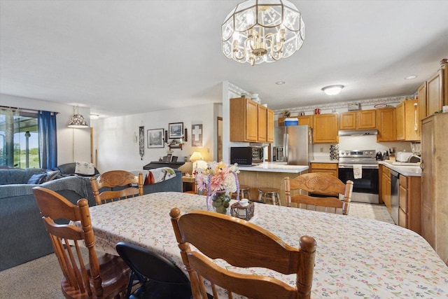 5057 Kasch Rd, Pecatonica, IL 61063 - dining room featuring a chandelier