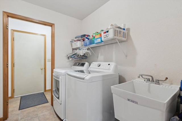 5057 Kasch Rd, Pecatonica, IL 61063 - washroom featuring washing machine and dryer and light tile patterned floors