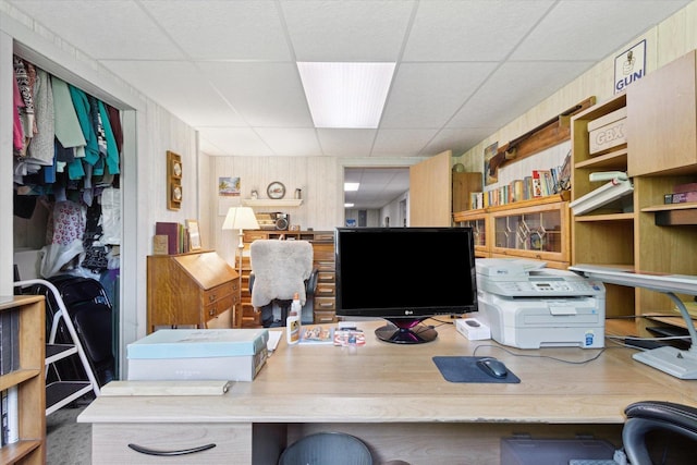 5057 Kasch Rd, Pecatonica, IL 61063 - office space featuring a paneled ceiling