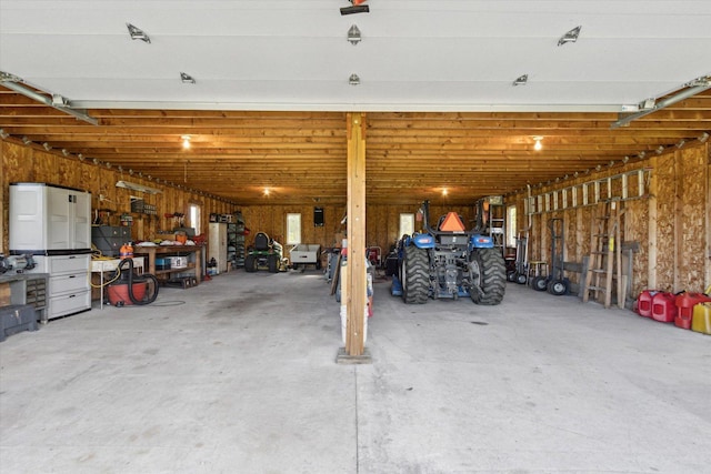 5057 Kasch Rd, Pecatonica, IL 61063 - garage with a workshop area