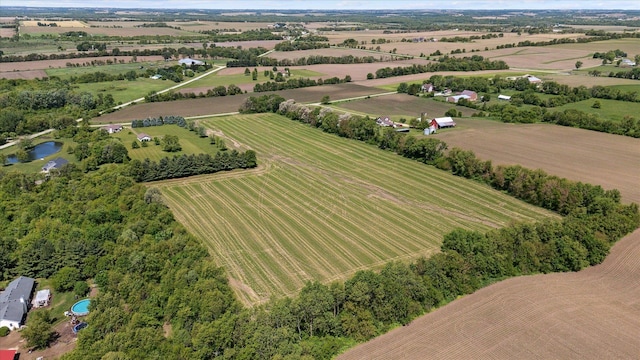 5057 Kasch Rd, Pecatonica, IL 61063 - overview of rural landscape featuring rows of crops