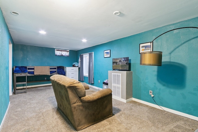 2383 Prairie Ave, Beloit, WI 53511 - carpeted living room with baseboards and recessed lighting
