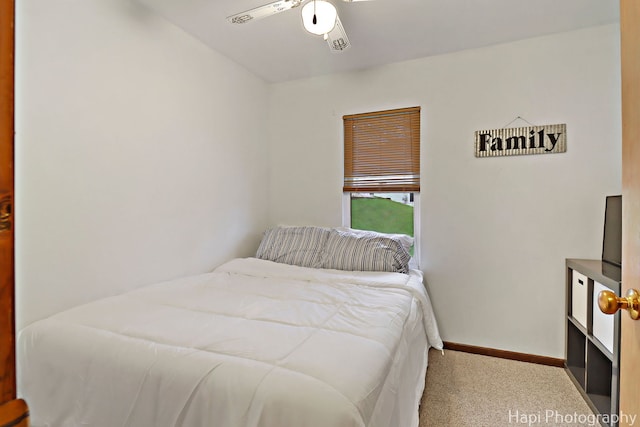 24991 W Forest Dr, Lake Villa, IL 60046 - carpeted bedroom featuring baseboards and a ceiling fan