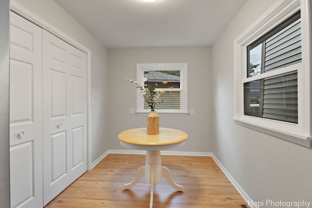 24991 W Forest Dr, Lake Villa, IL 60046 - dining space with plenty of natural light, baseboards, and light wood finished floors