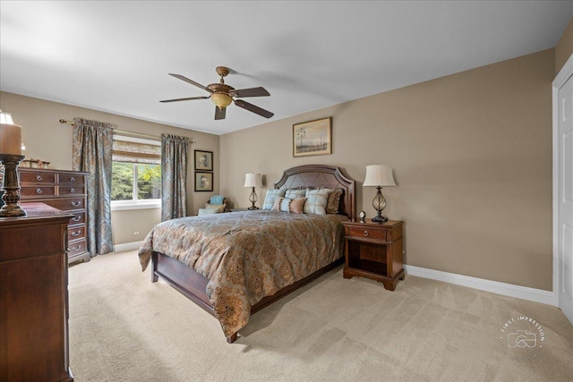 1103 N Mill St Unit 111, Naperville, IL 60563 - carpeted bedroom featuring baseboards and a ceiling fan